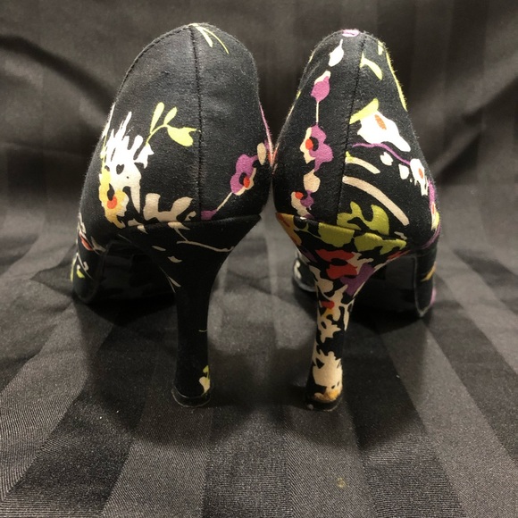 Rebecca Blue Floral Heels - Picture 3 of 4
